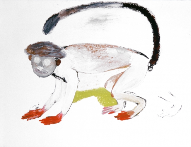 Drawing Monkeys red paws 